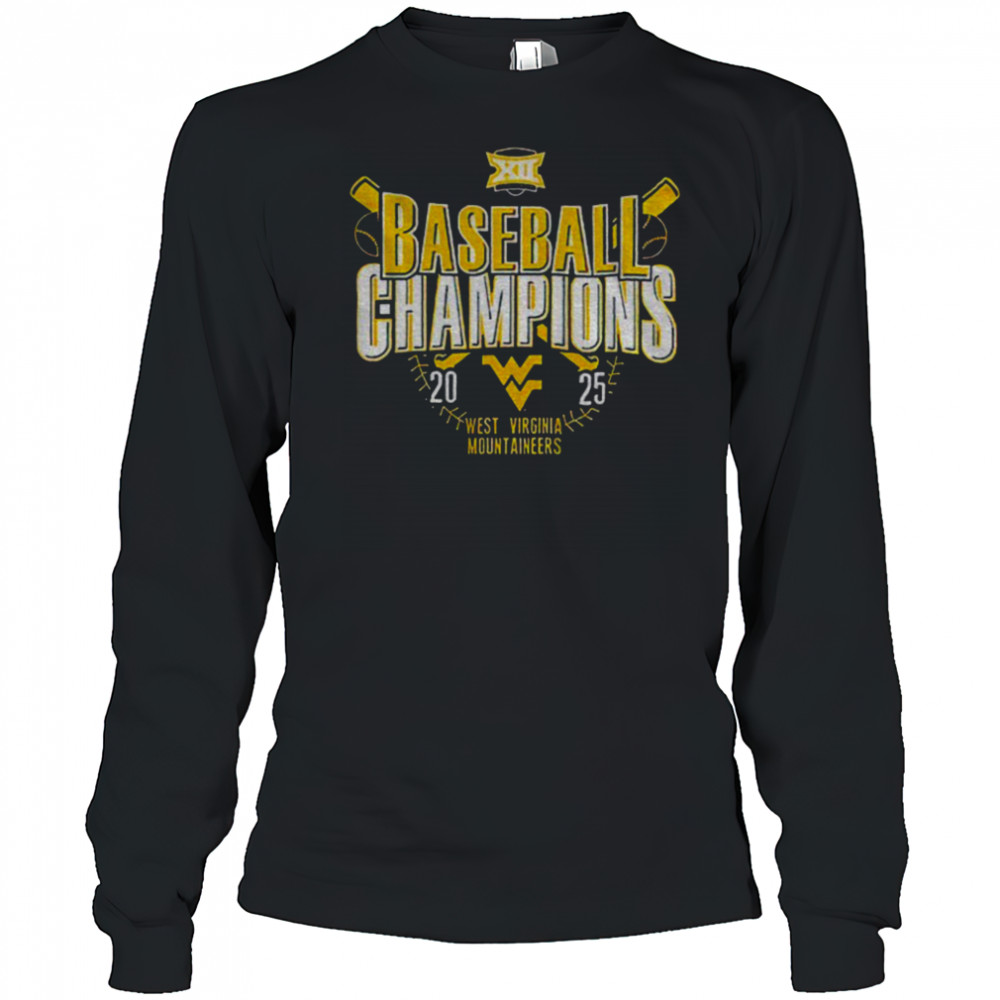 West Virginia Mountaineers Baseball Champions 2025 black shirt Long Sleeved