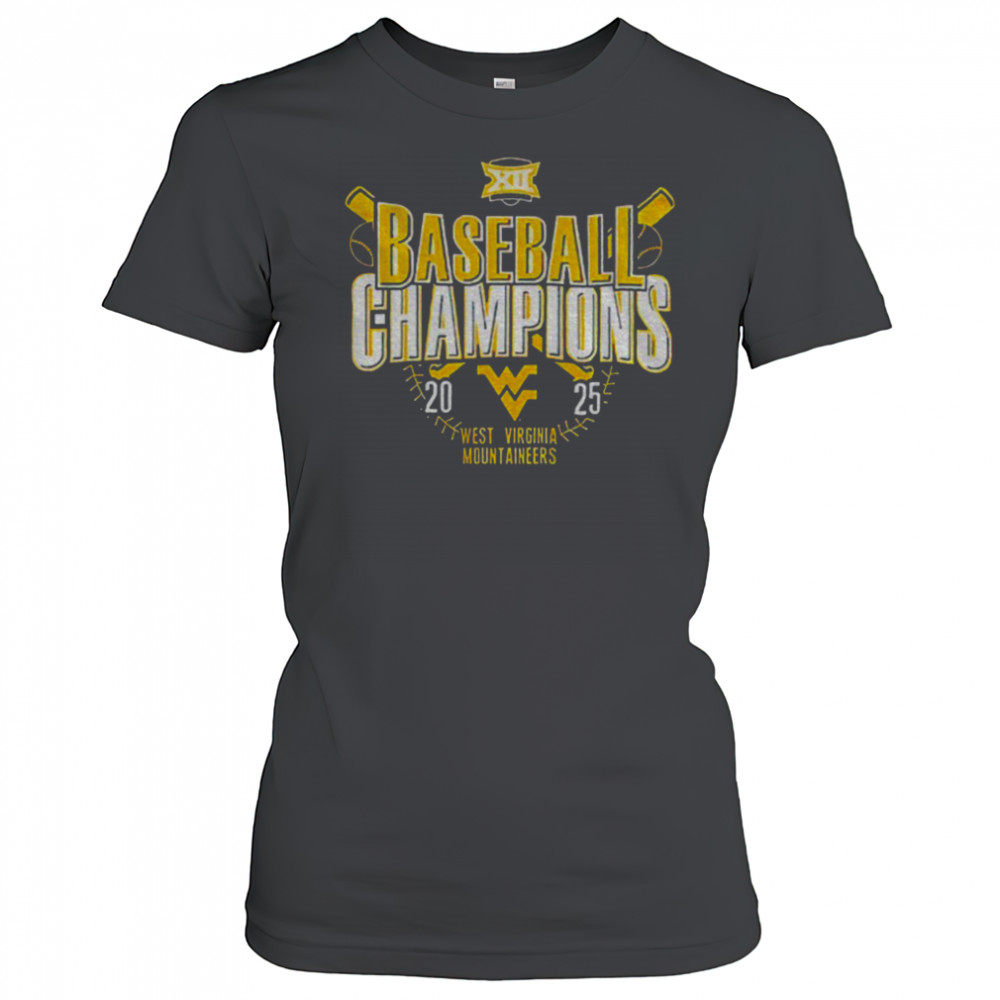 West Virginia Mountaineers Baseball Champions 2025 black shirt Women's T-shirt
