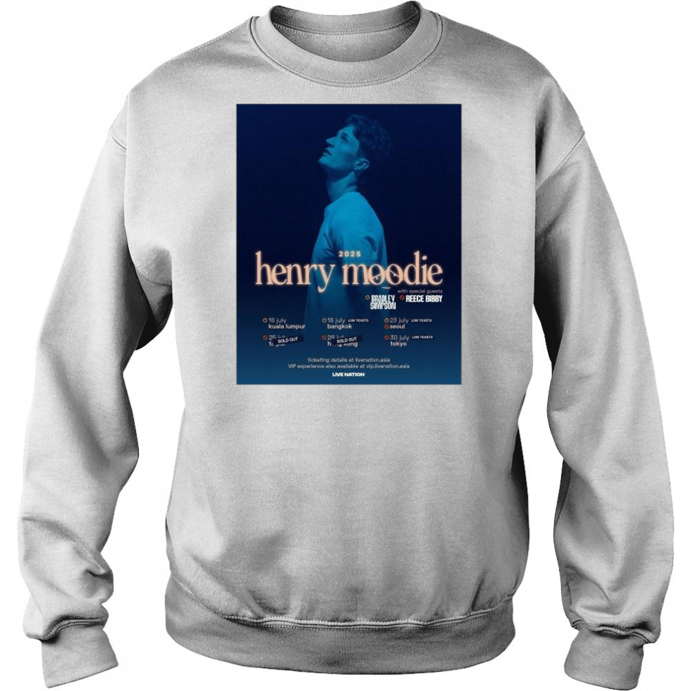 2025 Henry Moodie with Bradley Simpson and Reece Bibby July Tour t-shirt Hoodie