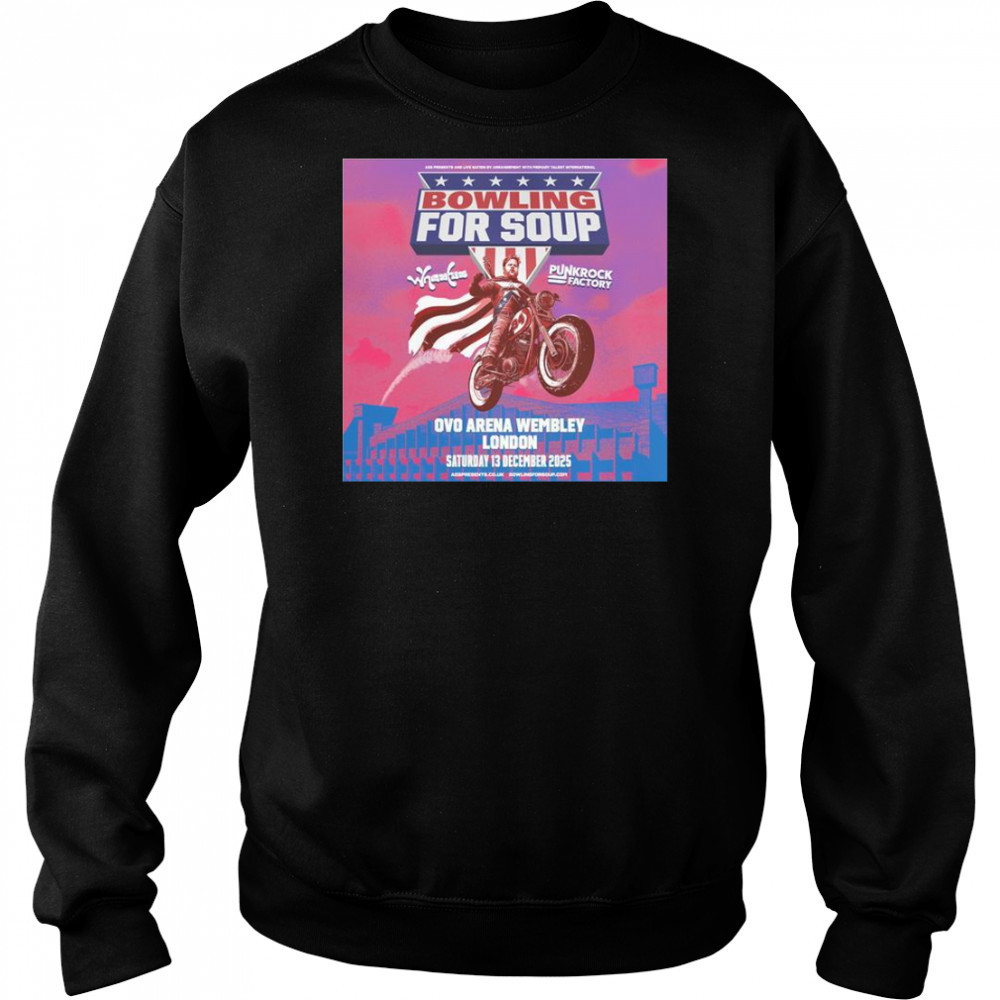 Bowling For Soup London Tour OVO Arena 13 Dec 2025 Motor T-Shirt Hoodie