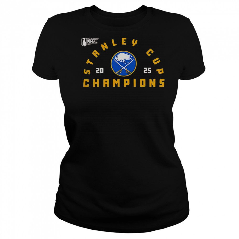 Buffalo Sabres Black 2025 Stanley Cup Champions T-Shirt Women's T-shirt