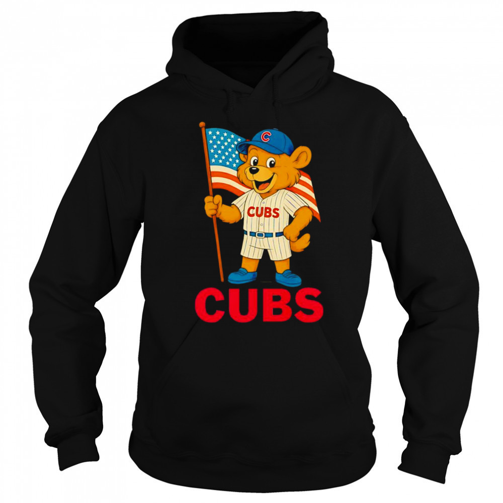 Chicago Cubs Clark mascot American flag shirt Sweatshirt