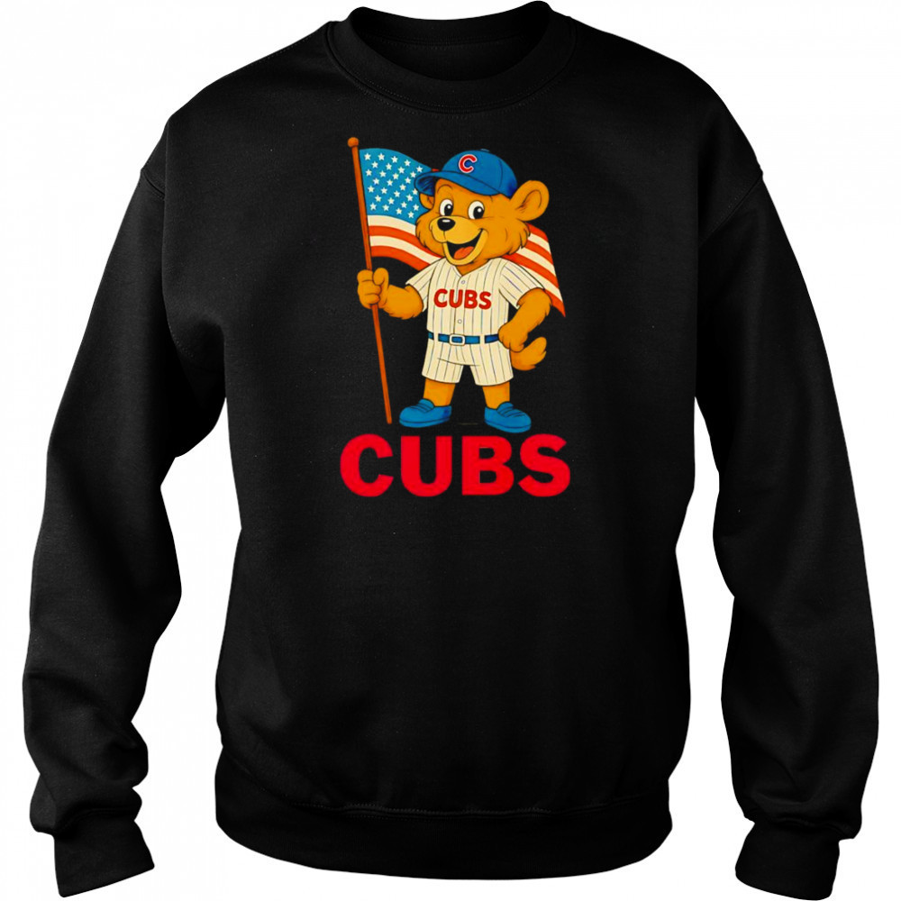 Chicago Cubs Clark mascot American flag shirt Hoodie