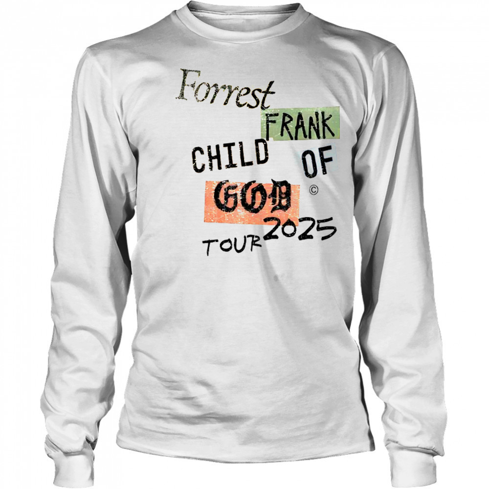 COG Color Block Forrest Frank Child Of God Tour 2025 T-Shirt Long Sleeved