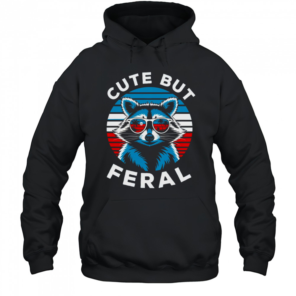 Colorful Racoon With Sunglasses Racoon Funny 4th Of July shirt Hoodie