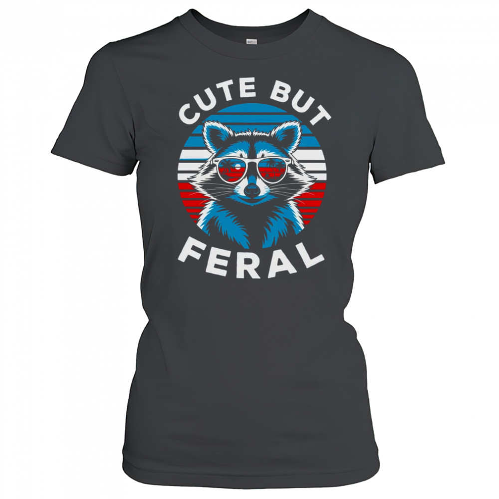 Colorful Racoon With Sunglasses Racoon Funny 4th Of July shirt Women's T-shirt