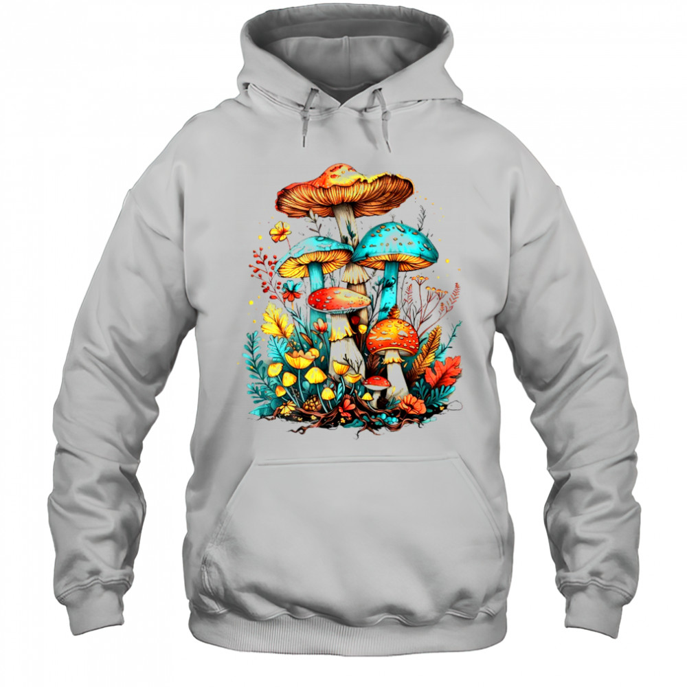 Cottagecore Floral Mushroom Aesthetic Girls Graphic shirt Hoodie
