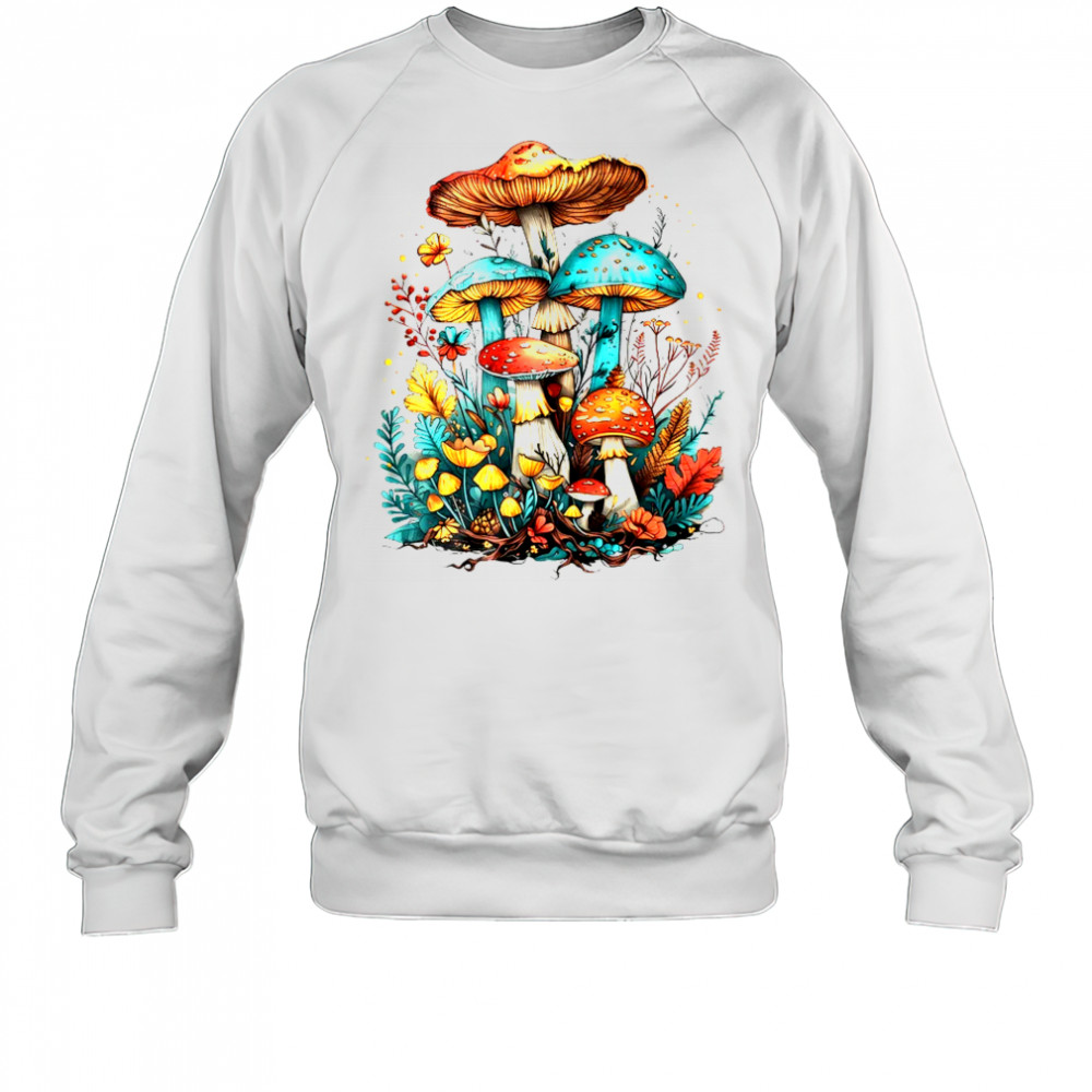 Cottagecore Floral Mushroom Aesthetic Girls Graphic shirt Sweatshirt