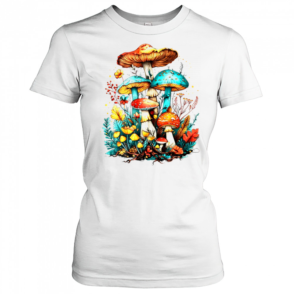 Cottagecore Floral Mushroom Aesthetic Girls Graphic shirt Women's T-shirt