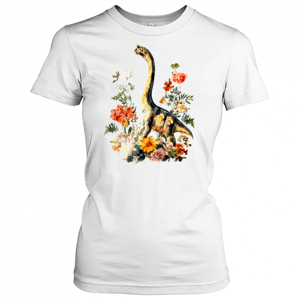 Cottagecore Trex Dinosaur Flower Botanical Vintage shirt Women's T-shirt