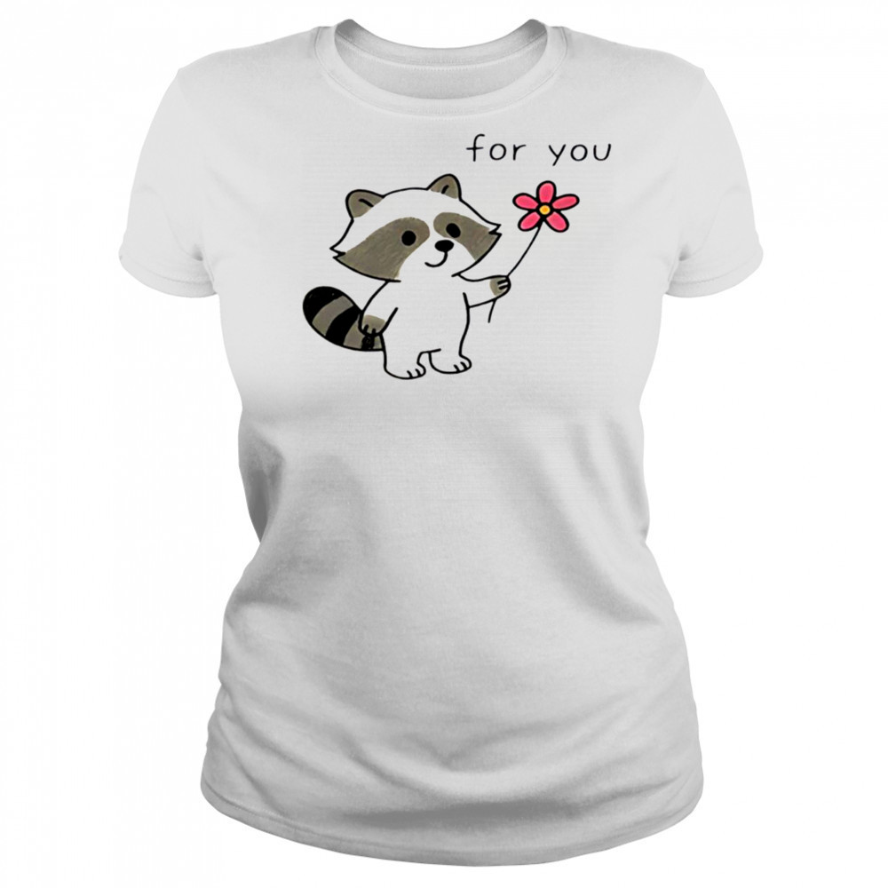 Cute Raccoon flower for you shirt Women's T-shirt