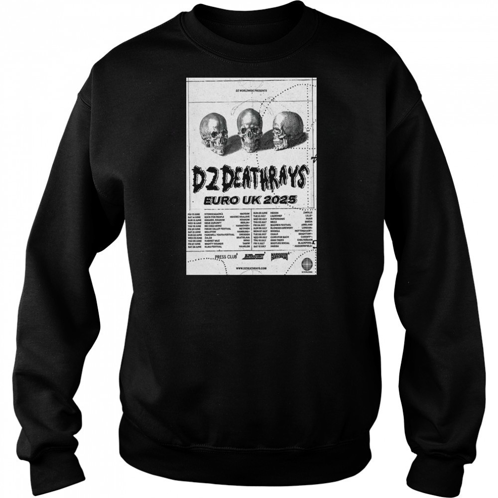 DZ Deathrays Euro UK Tour 2025 t-shirt Hoodie