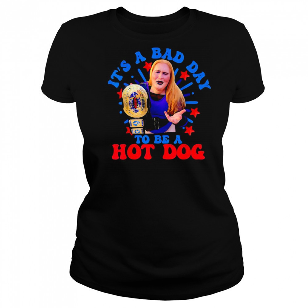 Emily Saxton it’s a bad day to be a hot dog shirt Women's T-shirt