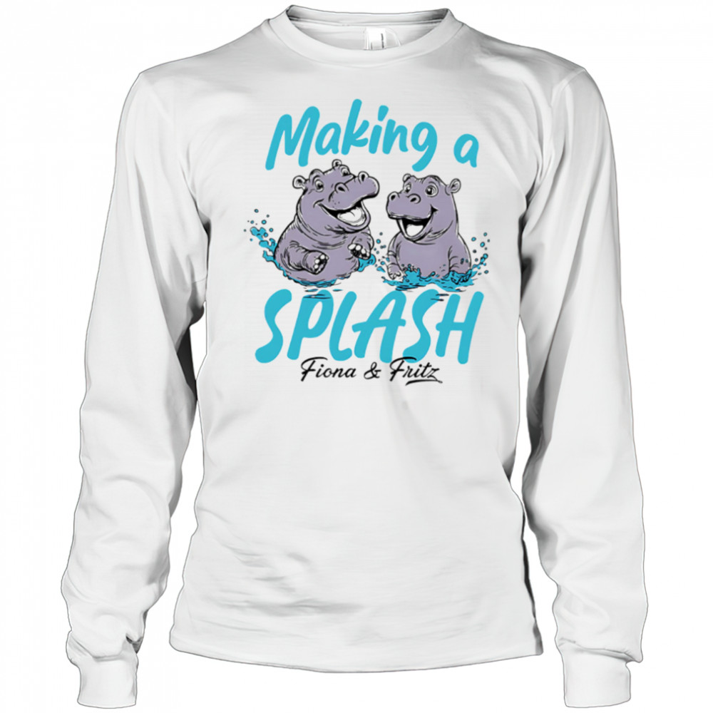 Fiona and Fritz Making a Splash Mod Deng shirt Long Sleeved