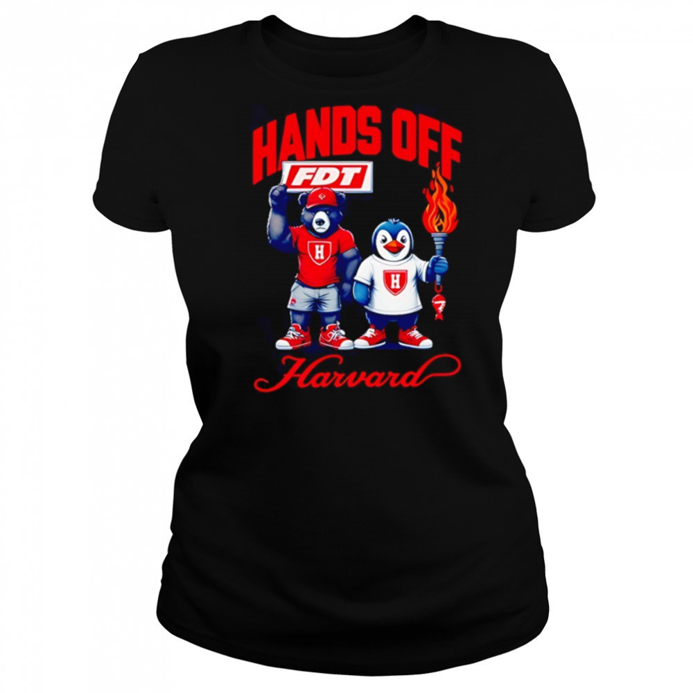 Hands Off Harvard Subtle FDT bear and penguin shirt Women's T-shirt