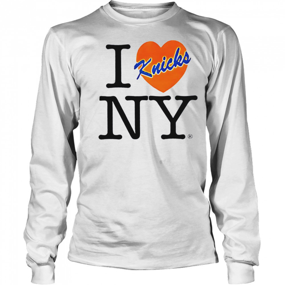 I love NY New York Knicks heart shirt Long Sleeved