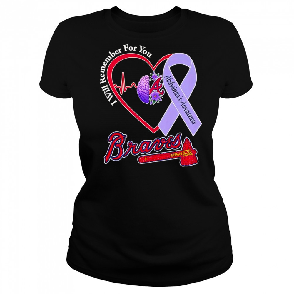 I will remember for you Alzheimer’s Awareness Atlanta Braves shirt Women's T-shirt