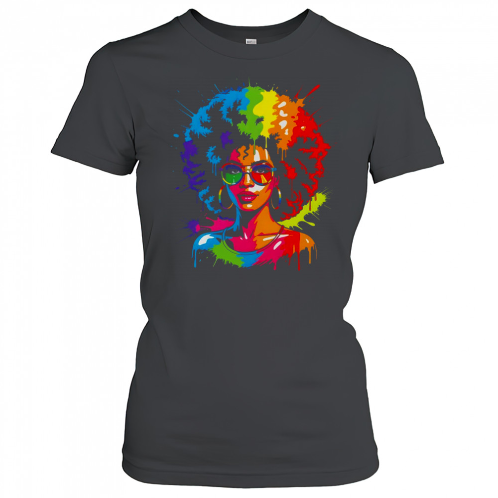 Juneteenth Black Queen Afro Pride Art Dripping Melanin Women shirt Women's T-shirt