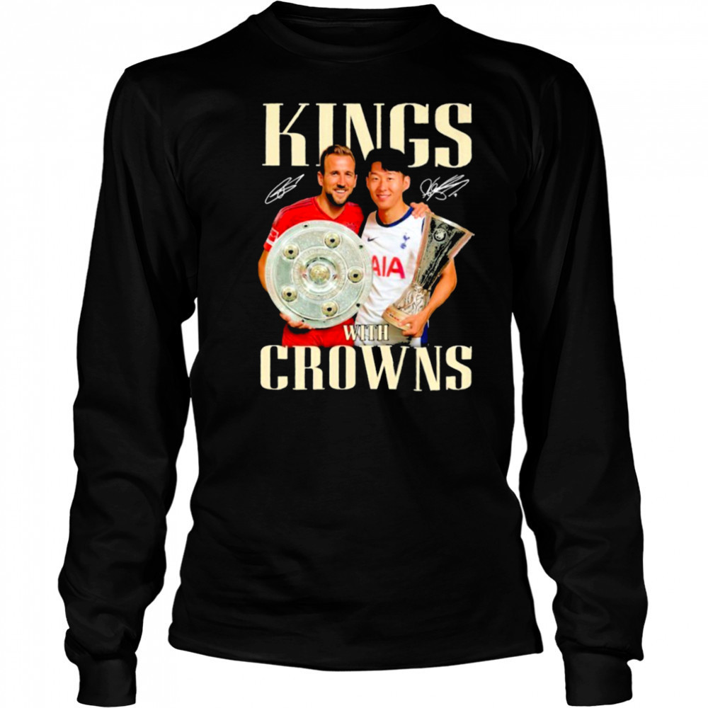 King With Crowns Son Heung Min x Harry Kane Signatures T shirts Long Sleeved