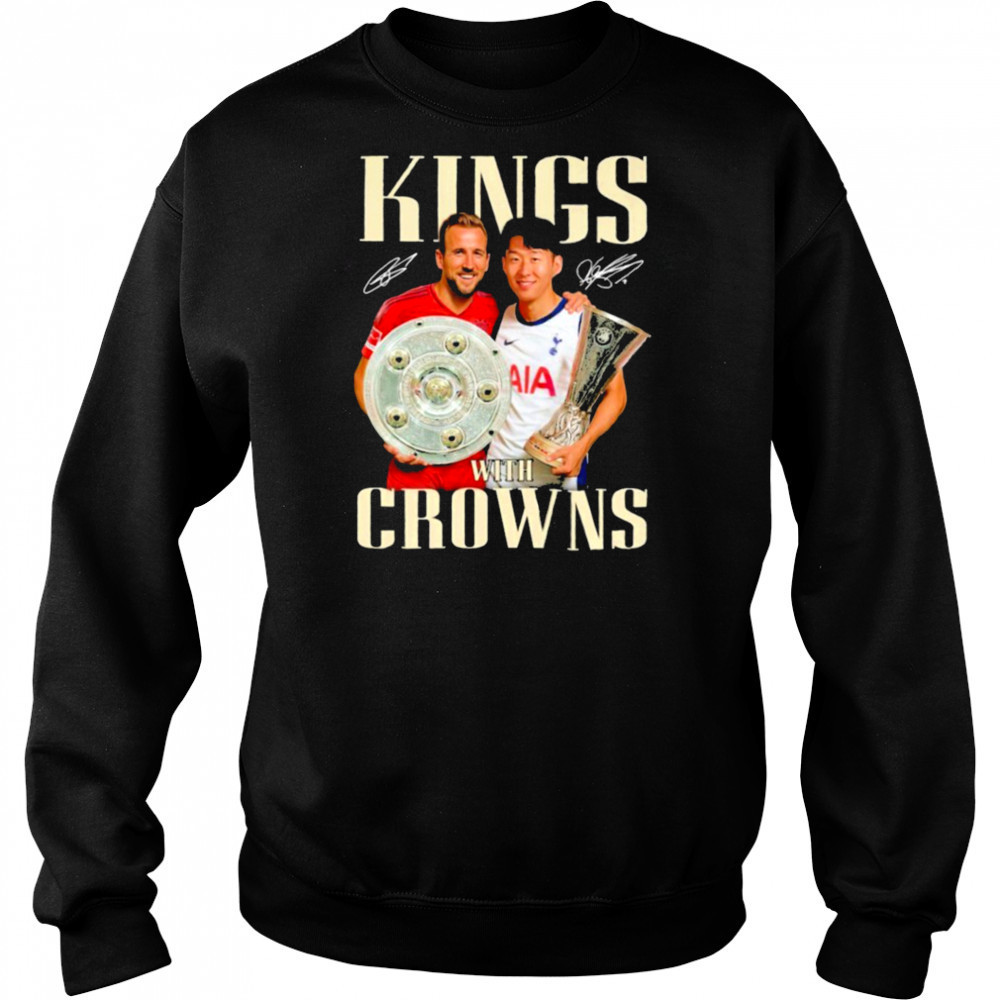 King With Crowns Son Heung Min x Harry Kane Signatures T shirts Hoodie