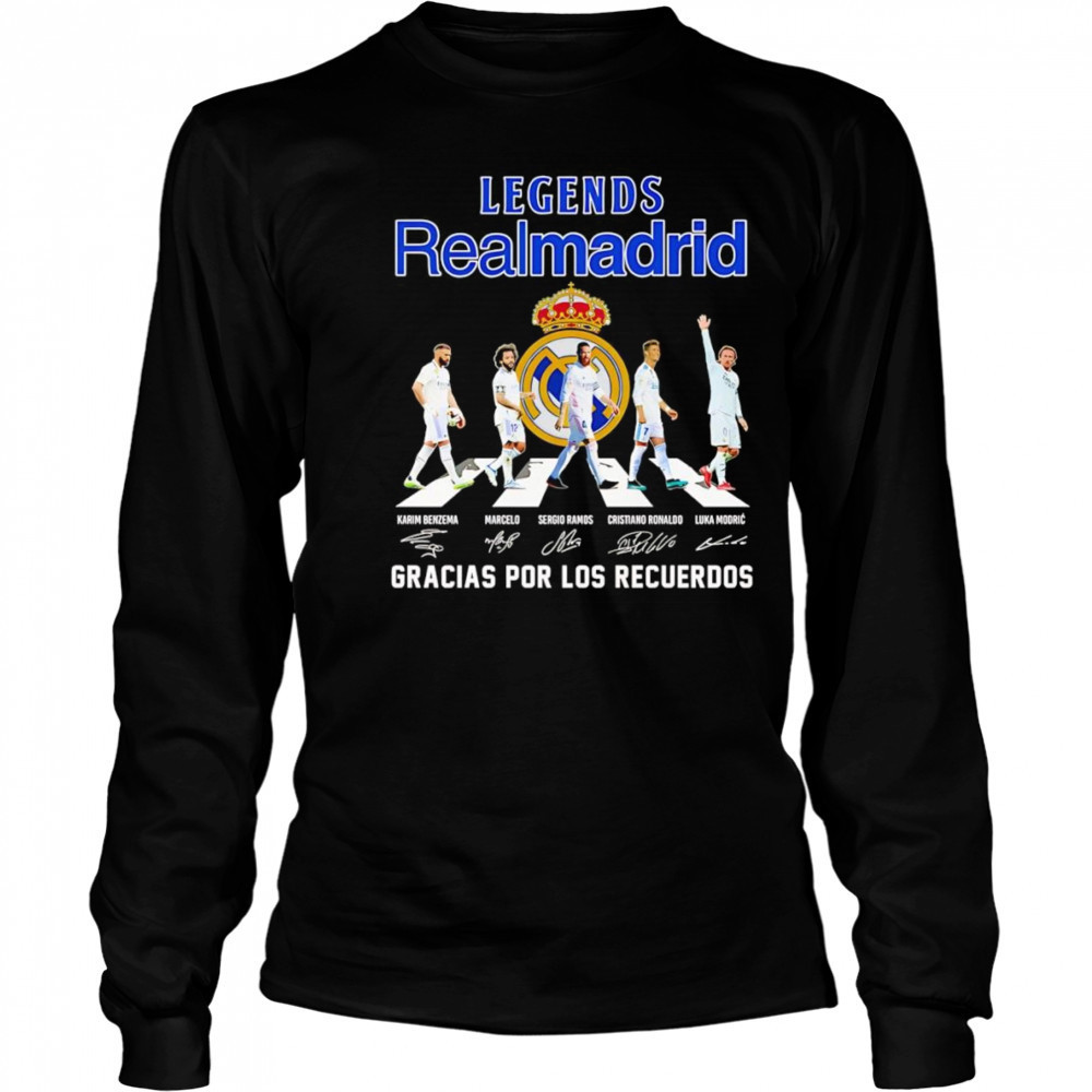 Legends Realmadrid gracias por los recuerdos shirt Long Sleeved