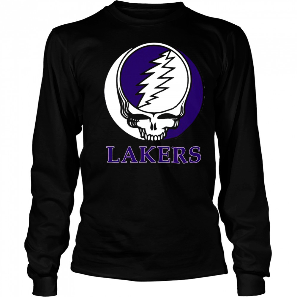Los Angeles Lakers Grateful Dead logo shirt Long Sleeved