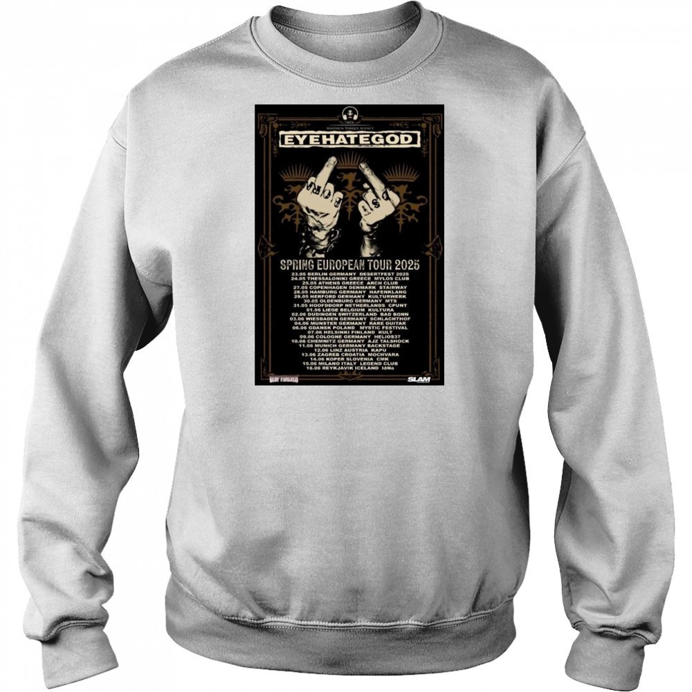 Maximum Torque Agency Eyehategod Spring European Tour 2025 Dates t-shirt Hoodie