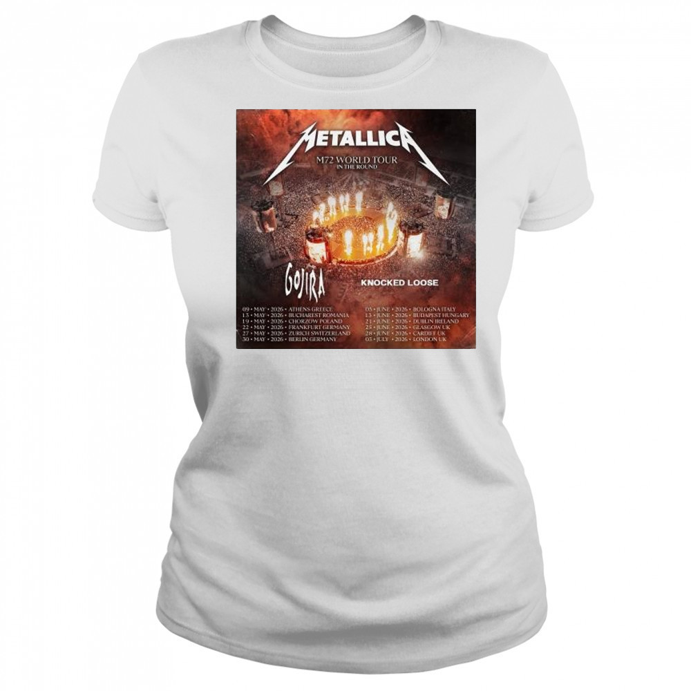 Metallica M72 World Tour in the round with Gojira Knocked Loose 2026 t-shirt Women's T-shirt