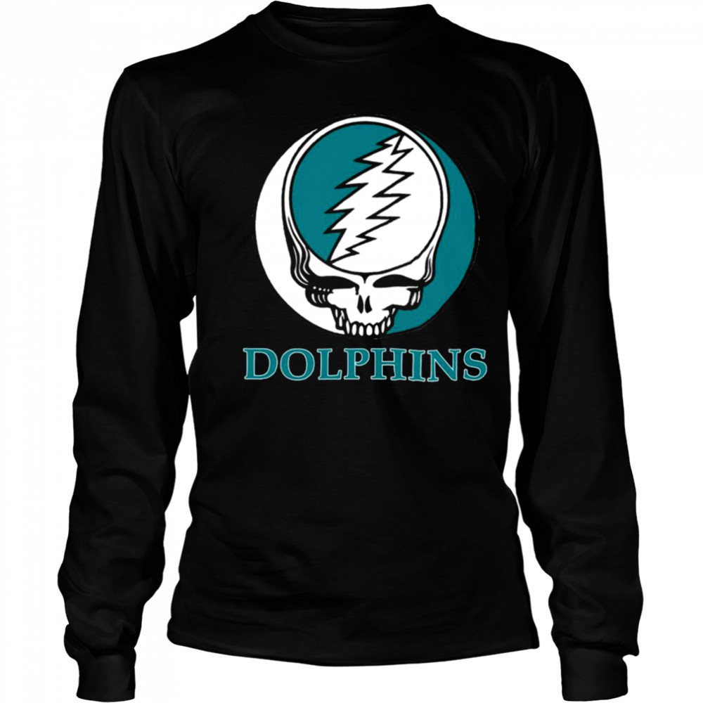 Miami Dolphins Grateful Dead logo shirt Long Sleeved