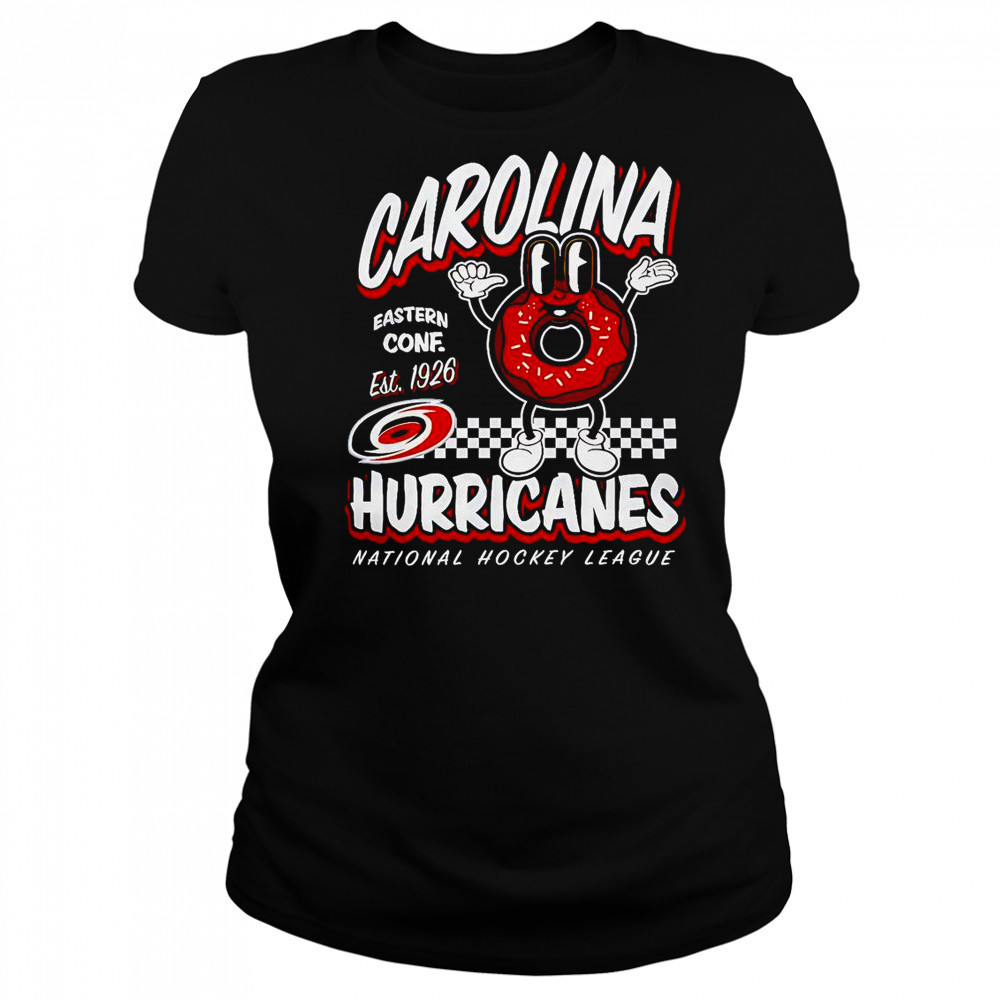 Mitchell & Ness Carolina Hurricanes Black Local Food 2025 T-Shirt Women's T-shirt
