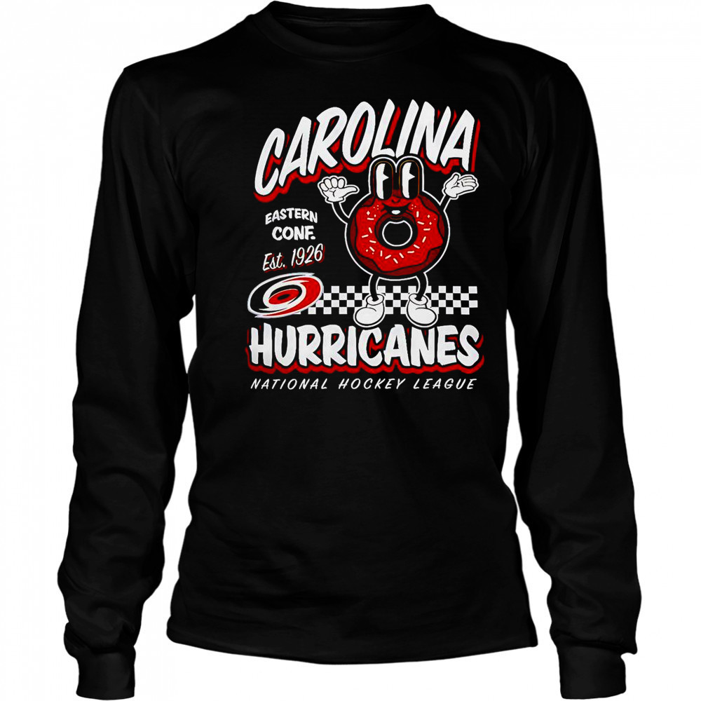 Mitchell & Ness Carolina Hurricanes Black Local Food 2025 T-Shirt Long Sleeved