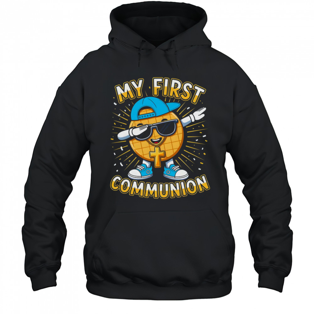My First Communion Dabbing Wafer Funny 1st Communion Boy shirt Hoodie