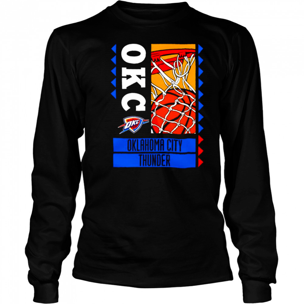 Oklahoma City Thunder basketball art shirt Long Sleeved