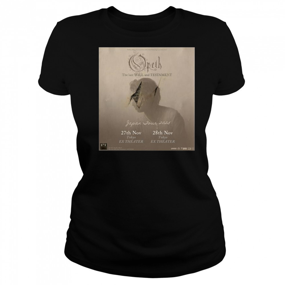 Opeth Japan Tour Nov 2025 The Last Will And Testament t-shirt Women's T-shirt