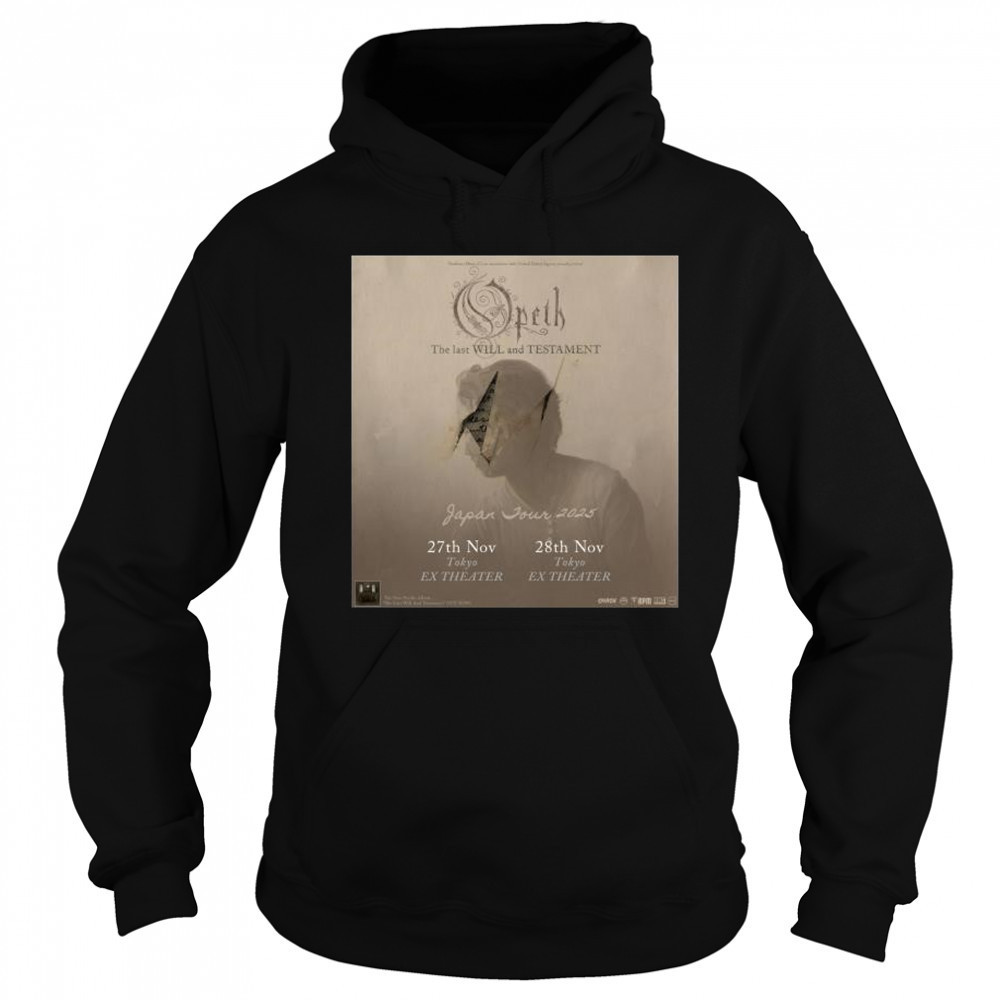 Opeth Japan Tour Nov 2025 The Last Will And Testament t-shirt Sweatshirt