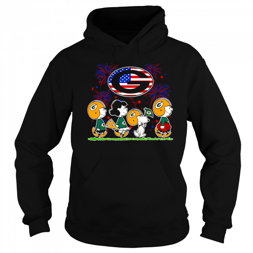 Peanuts fireworks Green Bay Packers 4th of July shirt Sweatshirt