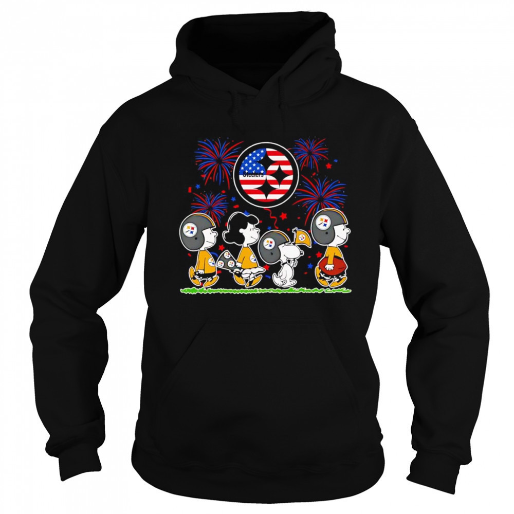 Peanuts fireworks Pittsburgh Steelers 4th of July shirt Sweatshirt