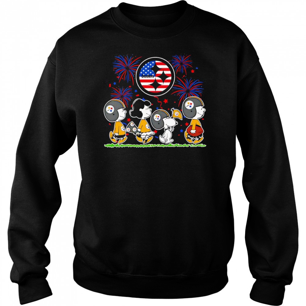 Peanuts fireworks Pittsburgh Steelers 4th of July shirt Hoodie