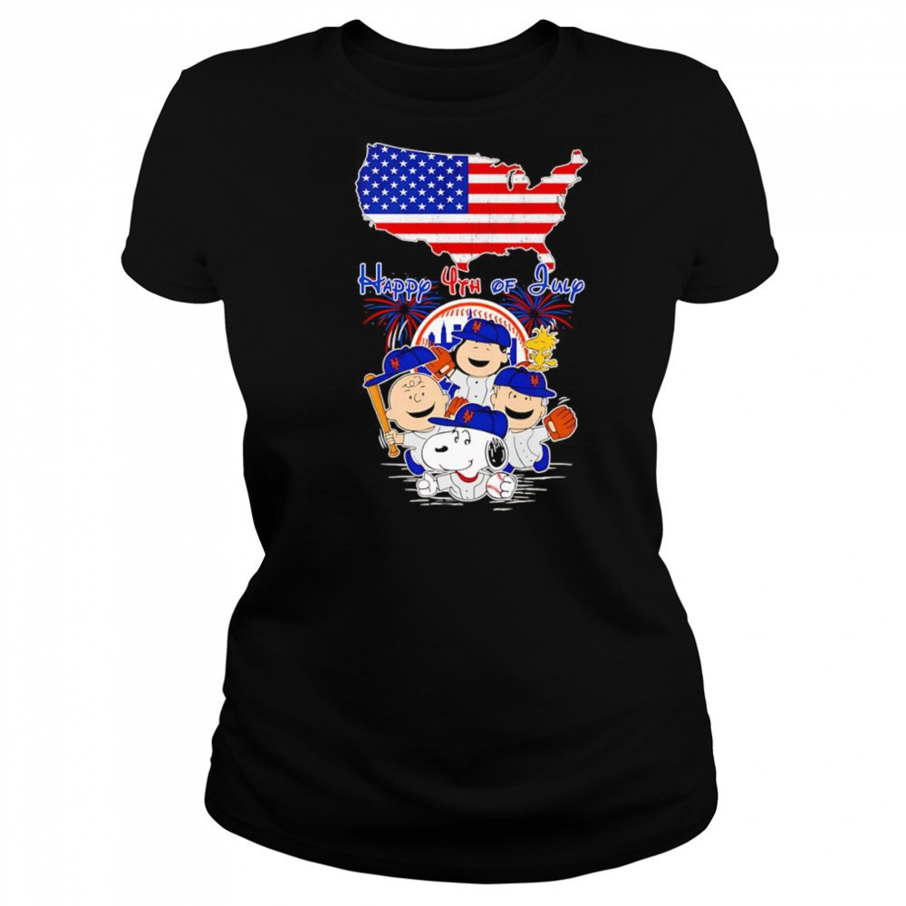 Peanuts Happy 4th of July New York Mets United States shirt Women's T-shirt