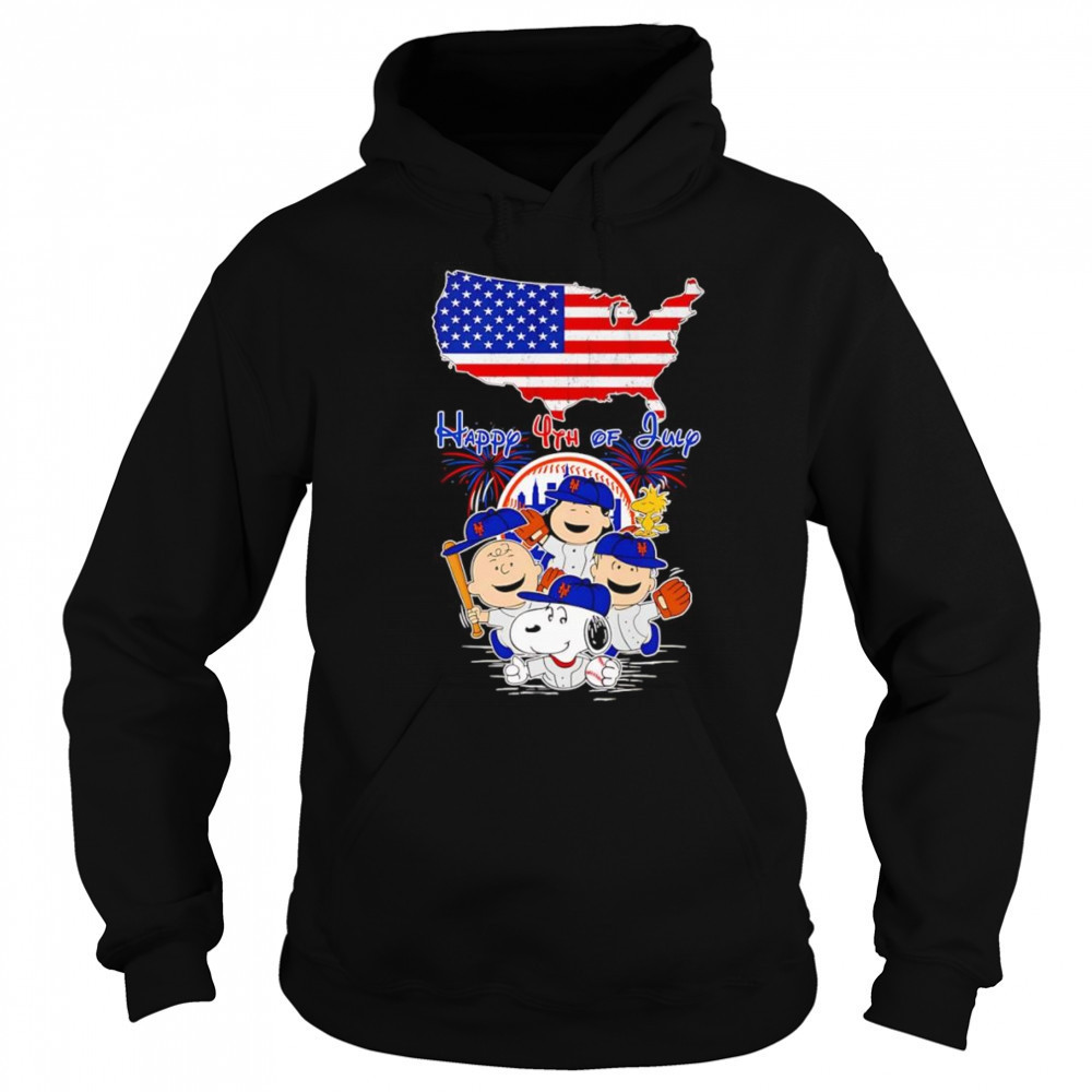 Peanuts Happy 4th of July New York Mets United States shirt Sweatshirt