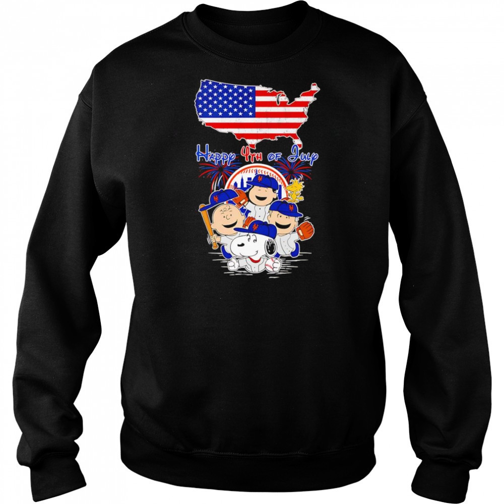Peanuts Happy 4th of July New York Mets United States shirt Hoodie