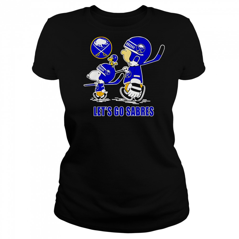 Peanuts Snoopy Charlie Brown And Woodstock Buffalo Sabres Let’s Go Sabres T-Shirt Women's T-shirt
