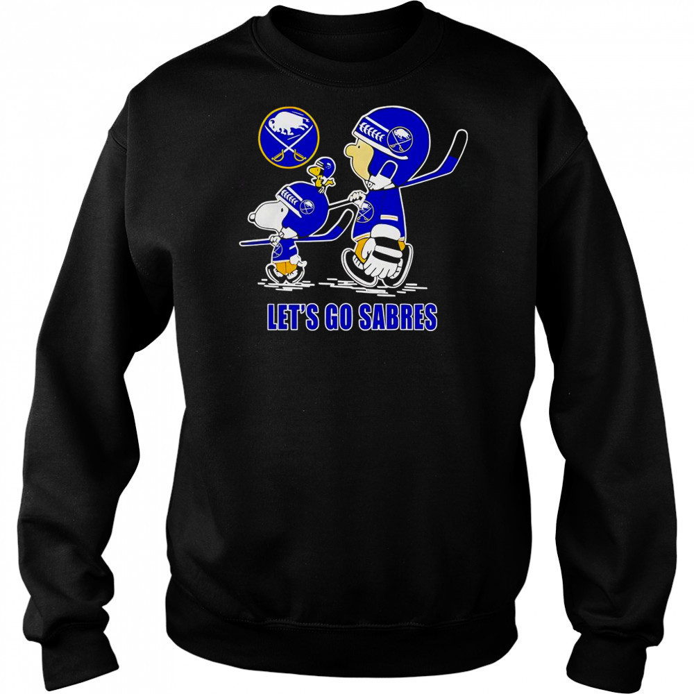 Peanuts Snoopy Charlie Brown And Woodstock Buffalo Sabres Let’s Go Sabres T-Shirt Hoodie