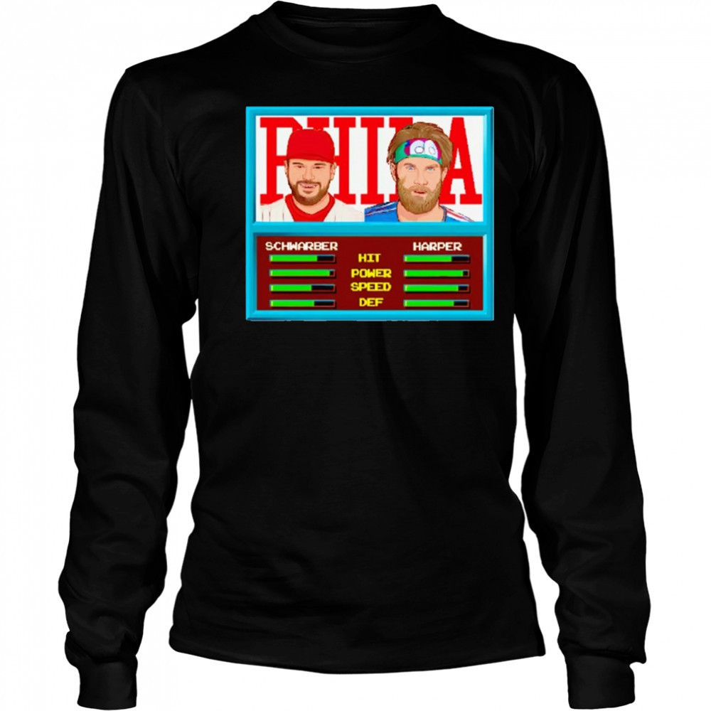 Philadelphia Bryce Harper Kyle Schwarber Video Game Style shirt Long Sleeved
