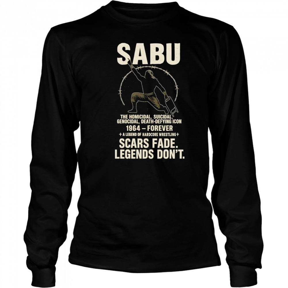 Sabu Pro Wrestling ECW Sabu Legend Wrestling In Memory shirt Long Sleeved