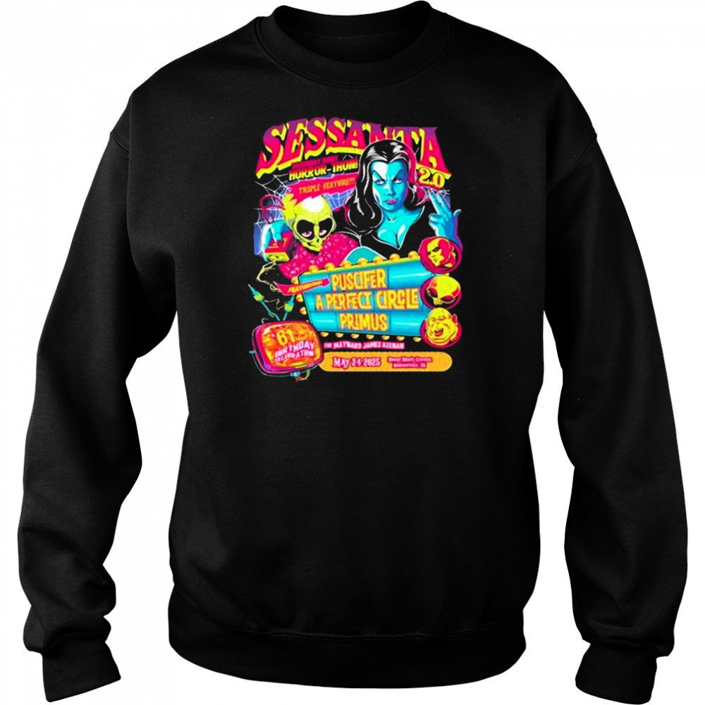 Sessanta V 2.0 May 24 2025 Primus Puscifer and A Perfect Circle Ruoff Music Center Noblesville Indiana t-shirt Hoodie