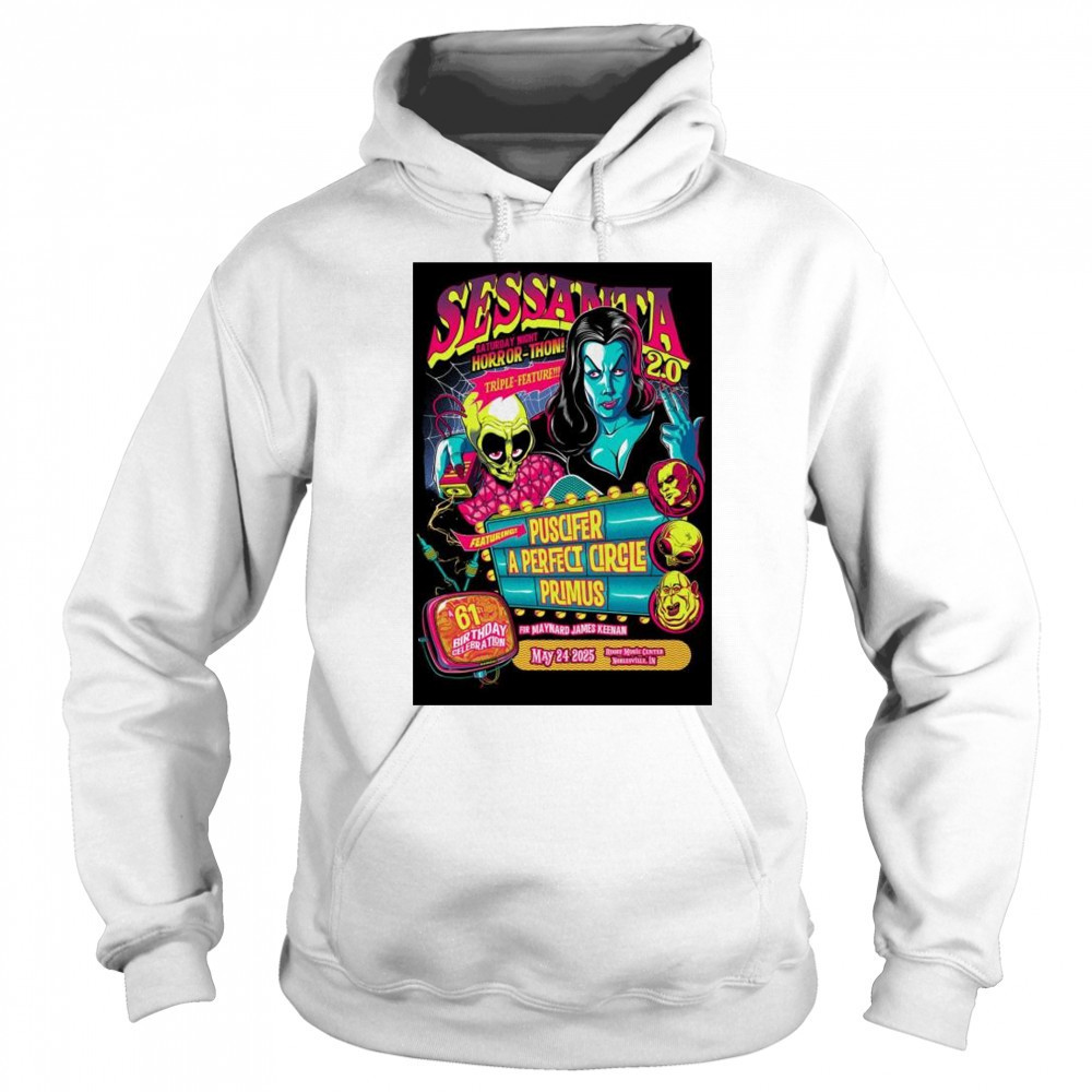 Sessanta V 2.0 Primus Puscifer & A Perfect Circle Ruoff Music Center Noblesville Indiana May 24 2025 t-shirt Sweatshirt