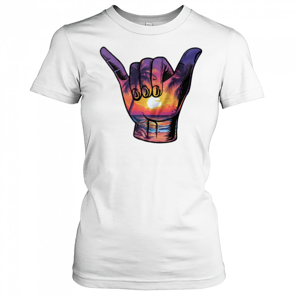 Shaka Hand Sign Aloha Surfing Surf Summer Vacation Beach shirt Women's T-shirt
