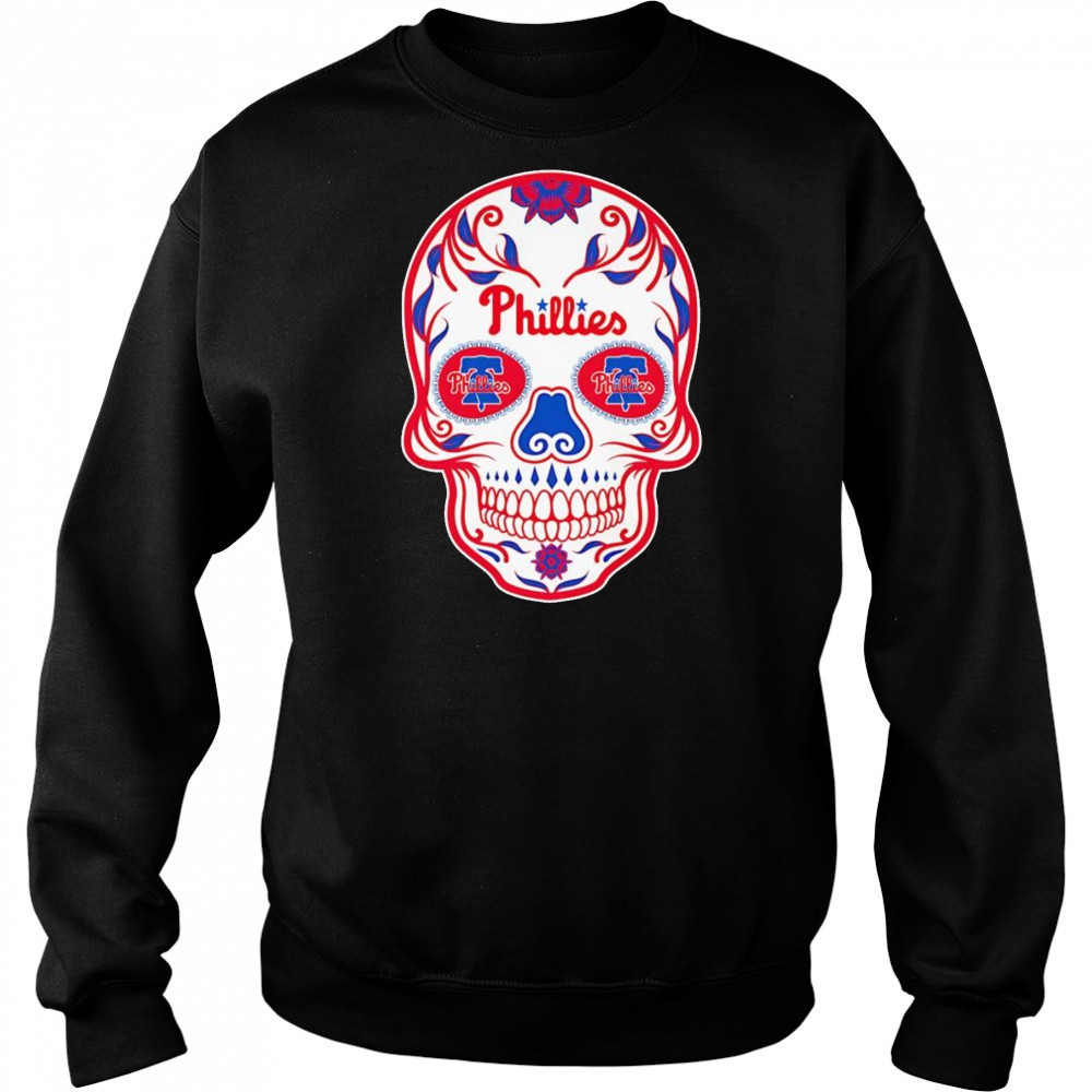 Sugar skull Philadelphia Phillies shirt Hoodie