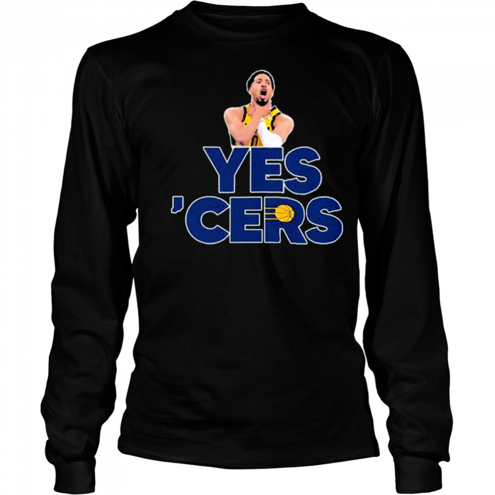 Tyrese Haliburton Choke Yes ‘Cers Indiana Pacers T shirts Long Sleeved